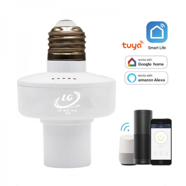 Đui bóng đèn thông minh điều khiển Wifi qua giọng nói Tuya Q10