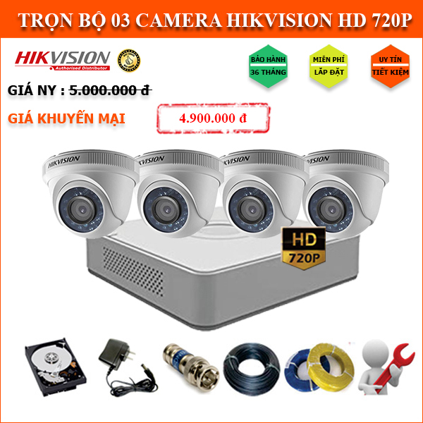 Camera HIKVISION 4 mắt HD720P